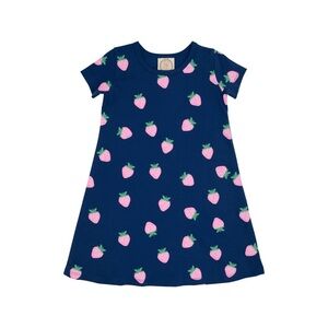 The Beaufort Bonnet Co. Polly Play Dress Navy Sanibel Strawberry Print 3T